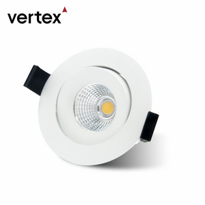 Ip44 CE SAA hotel plaster in down lights ceiling anti glare cob downlight adjustable recessed led downlight trimless