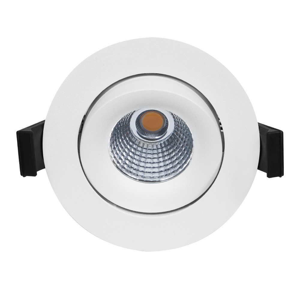 Ip44 CE SAA hotel plaster in down lights ceiling anti glare cob downlight adjustable recessed led downlight trimless