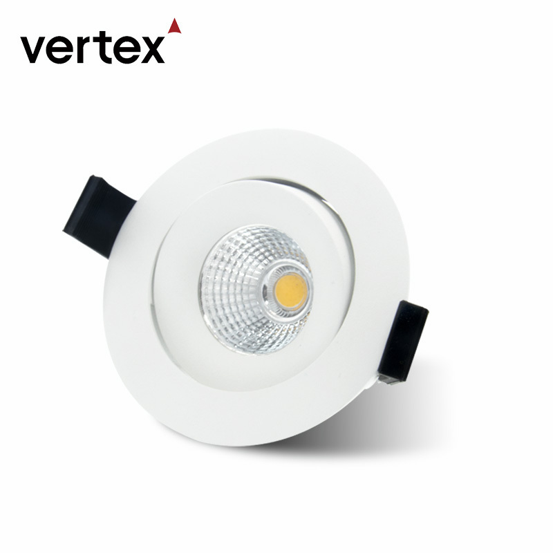 ip44 warm to dim downlight LED ceiling recessed 180 degree adjustable gimbal COB downlight