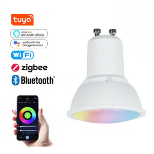 Hot Selling Smart app control led gu10 lamps 5w 6w Alexa Google Home WIFI Tuya gu10 Smart LED Bulb