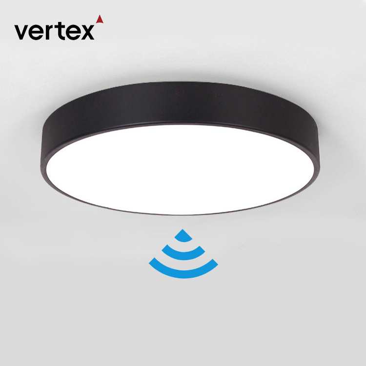 Microwave sensor ceil light lamp flush mount led hallway light black led ceiling light ceiling with motion sensor