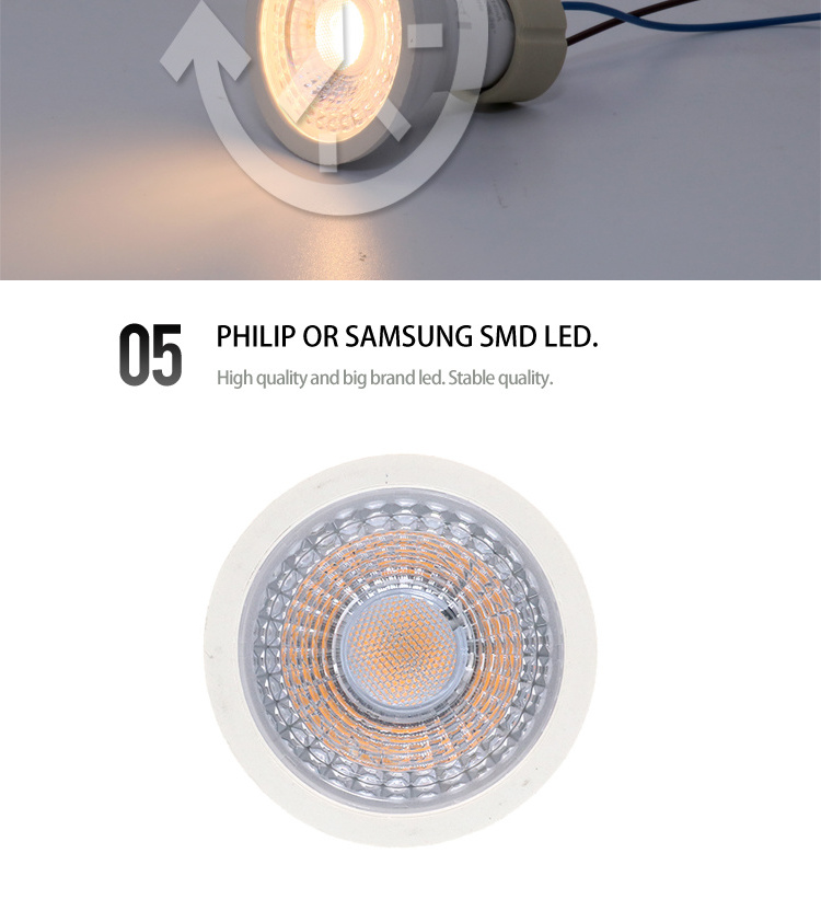 5W GU10 led bulb Recessed Indoor Lighting  LED Downlight with CE led gu10 dimmable