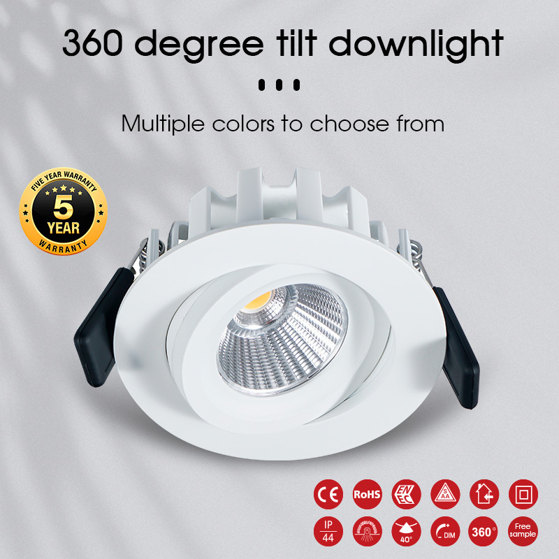 cutout 83mm modern rotatable shop light led downlight reflector antidazzle led ceiling downlight 230V