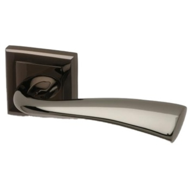 Pull Security Door handles with Roses Zinc Door Lever Handle