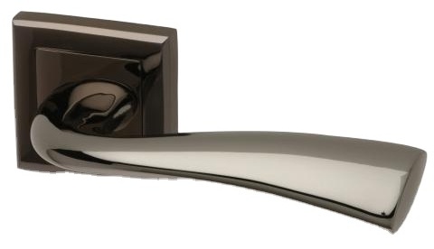 Pull Security Door handles with Roses Zinc Door Lever Handle