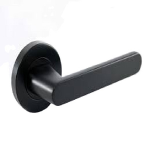 Interior Modern Door Handle Lock Door Lever Black American Style Lever Door Lock Round Rose Handle lock set