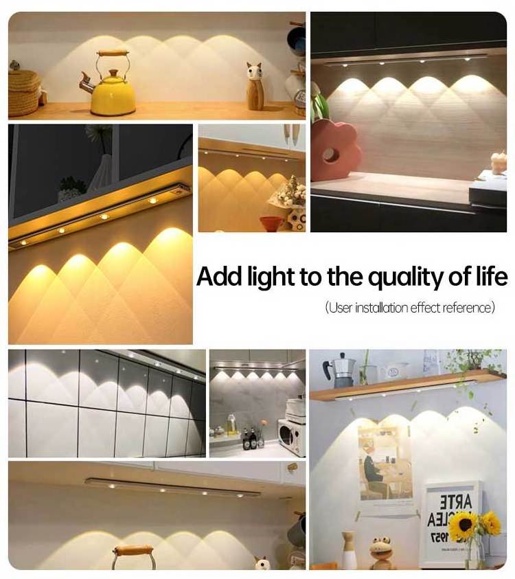 5 bulbs Motion Sensor Closet Lights Under Cabinet Lighting Stick-on Anywhere Wireless Motion Sensor Led Light for wine