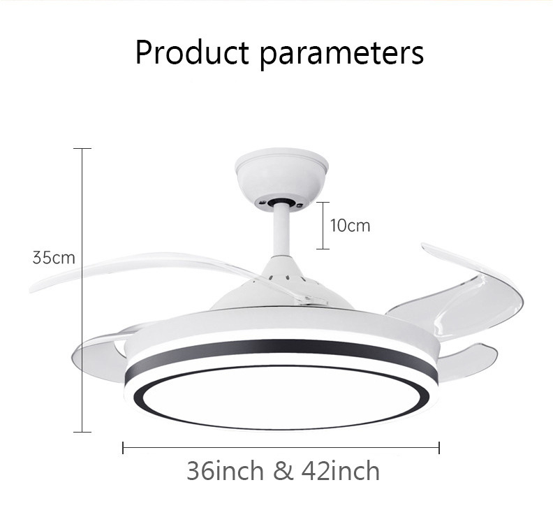 72W luxury ceiling fan Remote Control LED  6 Speeds  low noise Ceiling Fan Light For Bedroom Living Room lamp