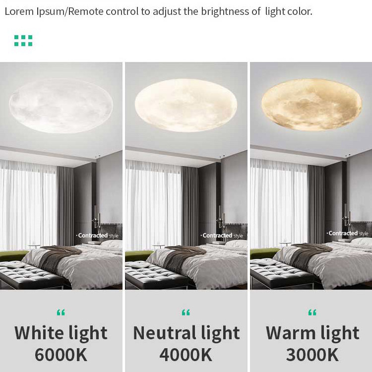 3000K~6000K Nordic wall light ceiling light Living Room Bedroom Corridor Art Mural Lighting decorative Led Moon Wall Lamp CE