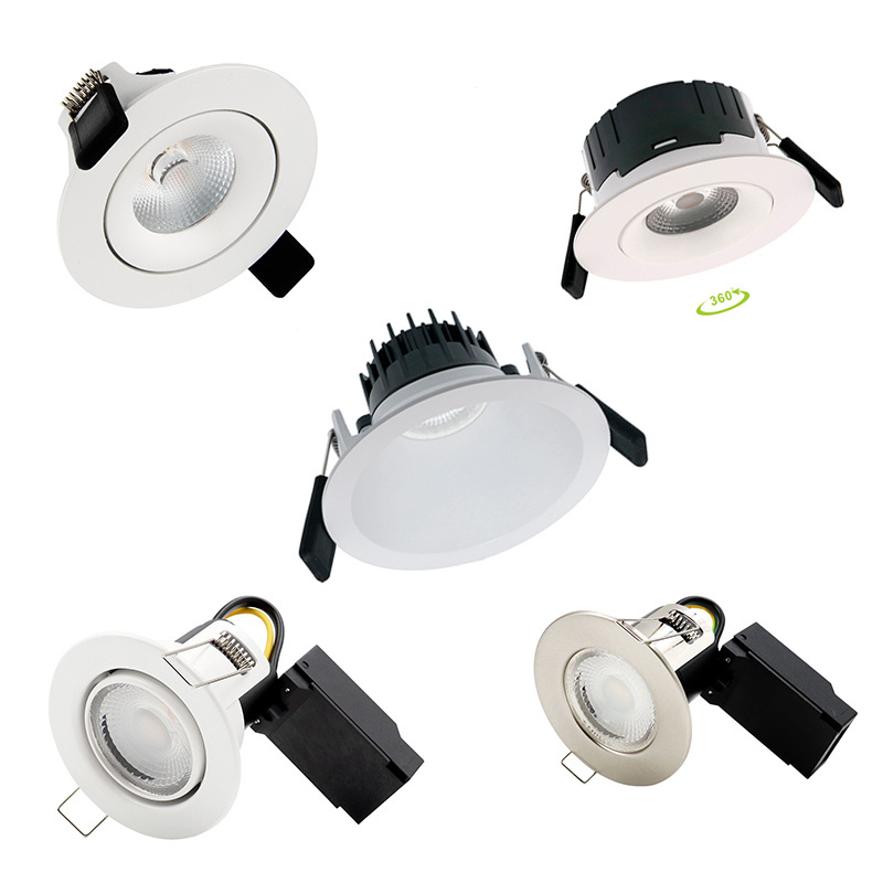 5W IP65 downnlight for bathroom fire-rated for UK 520lm SMD NO Noise 0-100% dimming F6055-AC OEM/ODM