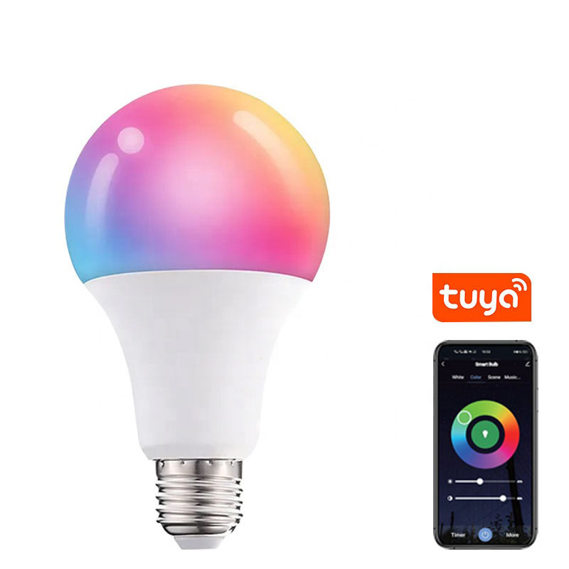 Smart Remote Control Color Rgb Cct Led Dimmable Bulb Zigbee Wifi Tuya Smart Led Filament Light Bulb Lepro Adapter Smart Bulb