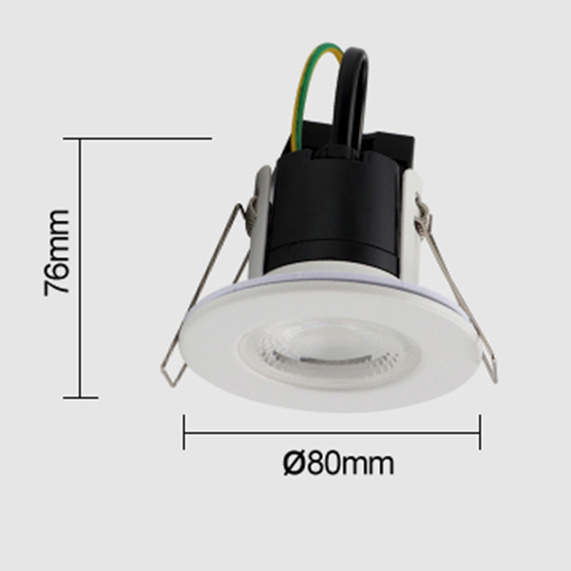 5W IP65 downnlight for bathroom fire-rated for UK 520lm SMD NO Noise 0-100% dimming F6055-AC OEM/ODM