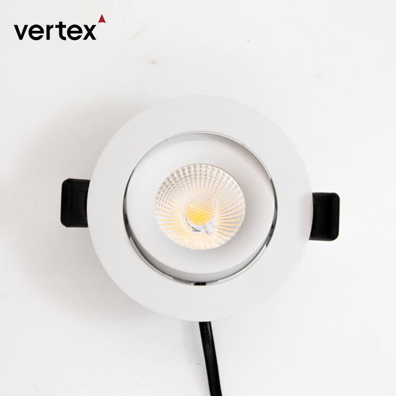 Commercial 220V Ip44 Fixture Recessed Celling Spot Light Smd Cct White Dimmable Led Cob Downlight Smart Recessed Led Downlight