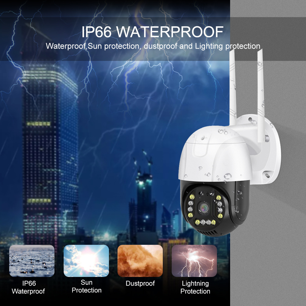 V380 Pro Smart video wireless security camera outdoor IP66 waterproof 5MP PTZ wifi camera