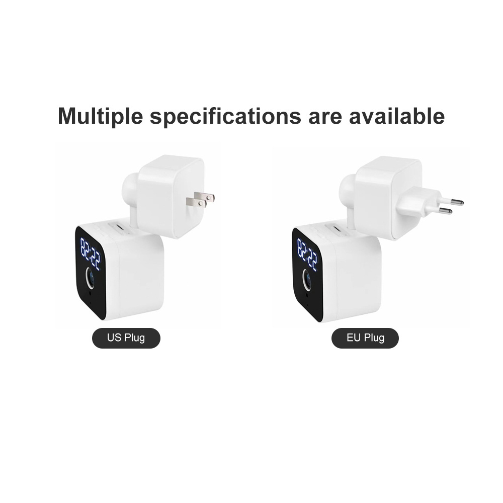 V380 3MP Two Way Audio Ir Mini Cctv Security Camera Baby Plug Direct Wireless Audio Smart PLUG Clock Camera With Clock