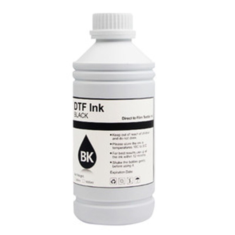 White Digital Transfer Printing DTF Ink 500ml Pigment Clogging Water Based Dye Ink Epson Printers Compatible Fabric Application