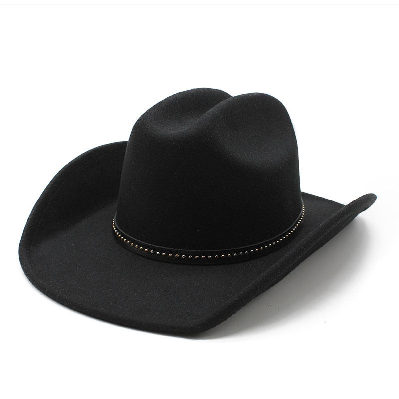 fashion classic men women felt cowgirl hats western cattlemen plain felt wide brim sombreros cowboy hat