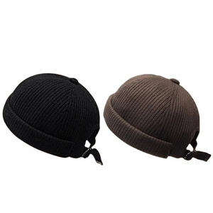 new Mens Docker Hat Beanie knitted winter warm brimless baseball cap hat for mens adjustable