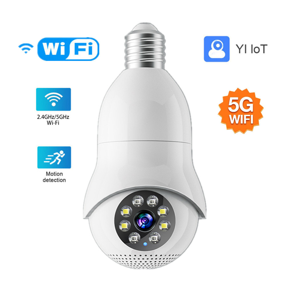 VESAFE B9 Wifi Dual Band Bulb IP Camera Light 360 Degree Panoramic 1080P Lamp Holder Home Security Night Vision Network Cameras