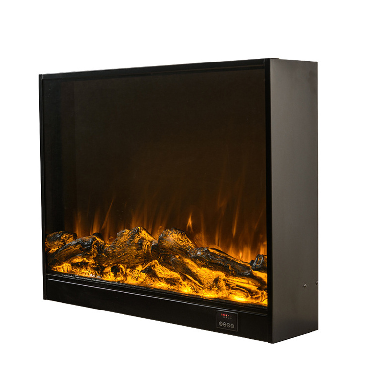 OEM/ODM Luxury modern fire place insert without heater decorative 900mm artificial built in electric fireplace