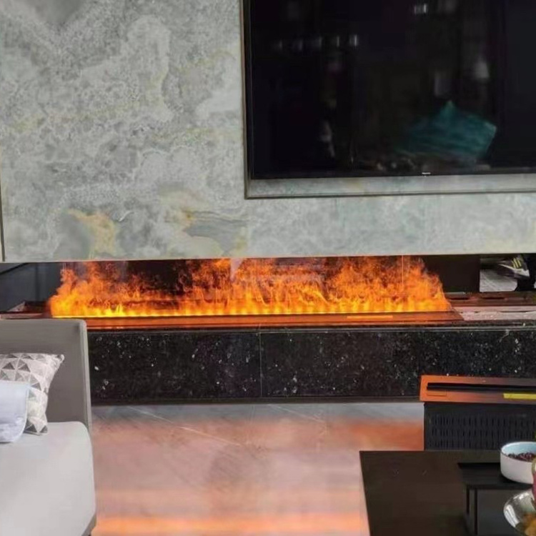 Custom Built In electric steam fireplace 3d led water vapour decorative wall mounted Mist Fireplace outdoor