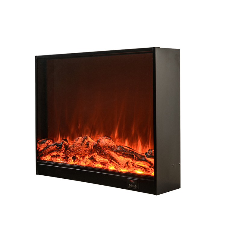 OEM/ODM Luxury modern fire place insert without heater decorative 900mm artificial built in electric fireplace