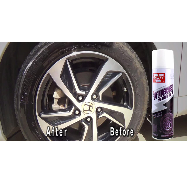 Aerosol Spray No Damage Water-proof Polymer Technique High Gloss Tire Shine