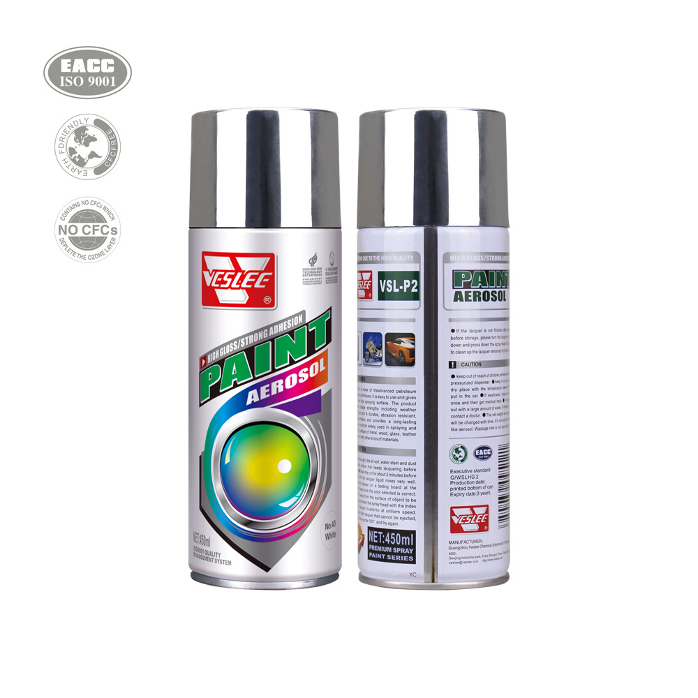 Factory Graffiti Spray Paint Aerosol Coating Metallic Gold Mirror Effect Silver Spray Chrome Paint Spray Paint