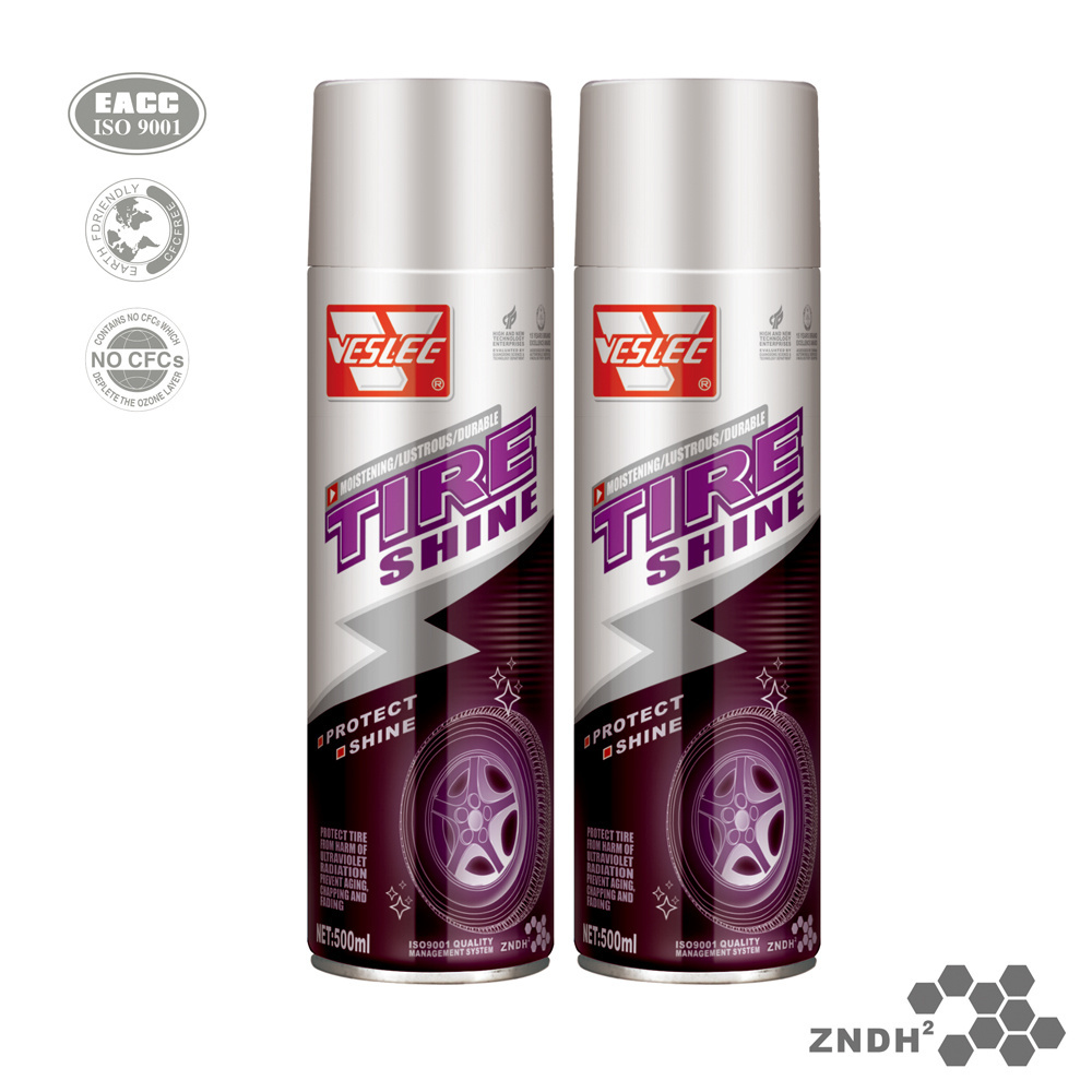 500ml Factory Price Hot Sale Car Care Product Aerosol Spray Silicone Tire Shine