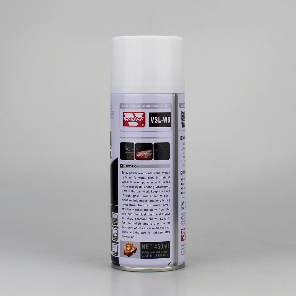 Liquid Aerosol Car Polish Spray Wax Car Care Metallic High Gloss Wax Ceramic Spray Car Wax