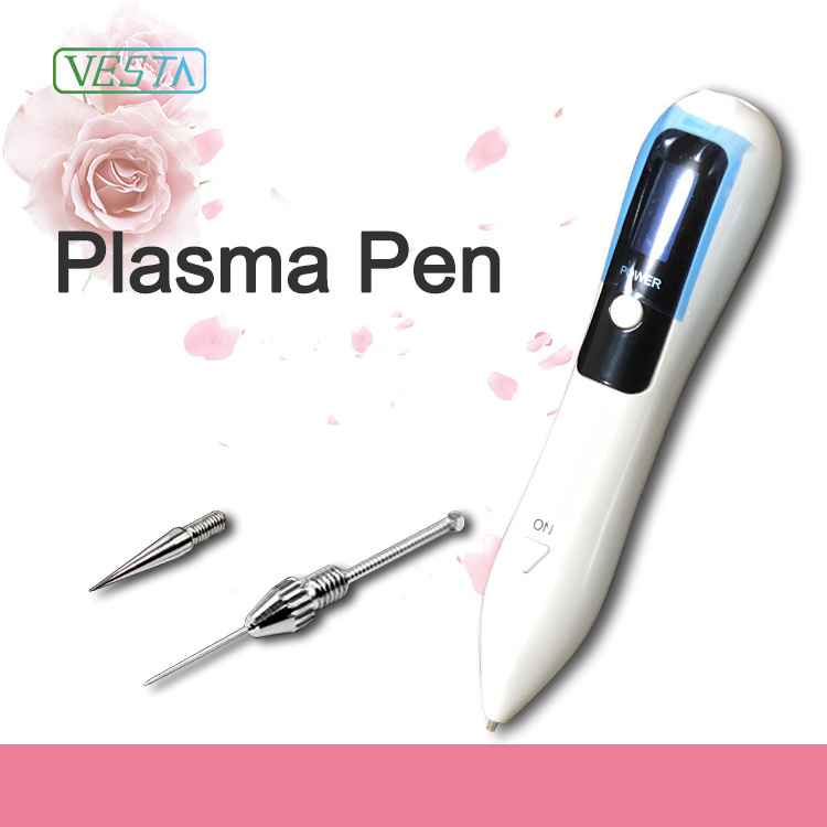 Vesta 2019 Plasma Beauty Pen Rechargeable Mini Sweep Spot Mole Freckle Tattoo Removal Machine Eye Lift Needles Plasma Lift Pen