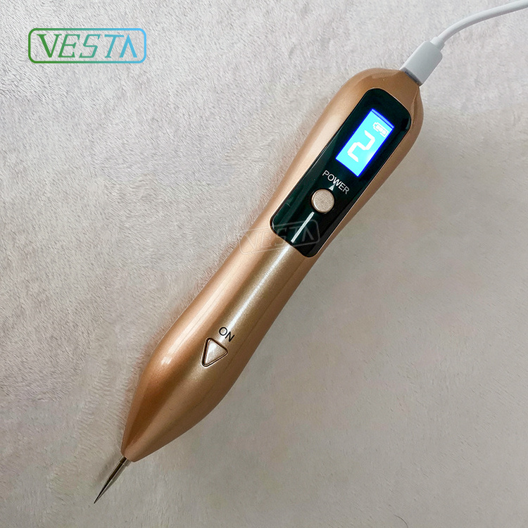 Vesta 2019 Plasma Beauty Pen Rechargeable Mini Sweep Spot Mole Freckle Tattoo Removal Machine Eye Lift Needles Plasma Lift Pen