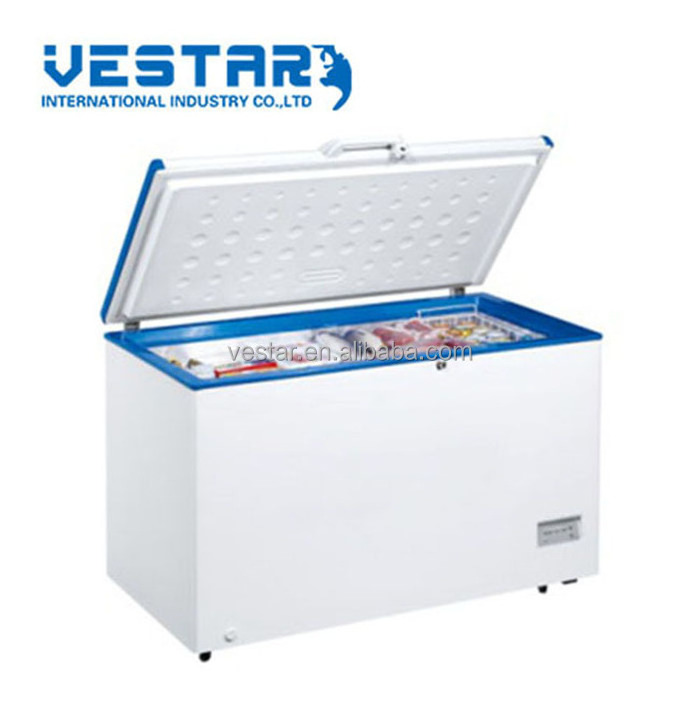 Static cooling system CE certifications glass door sliding chest freezer