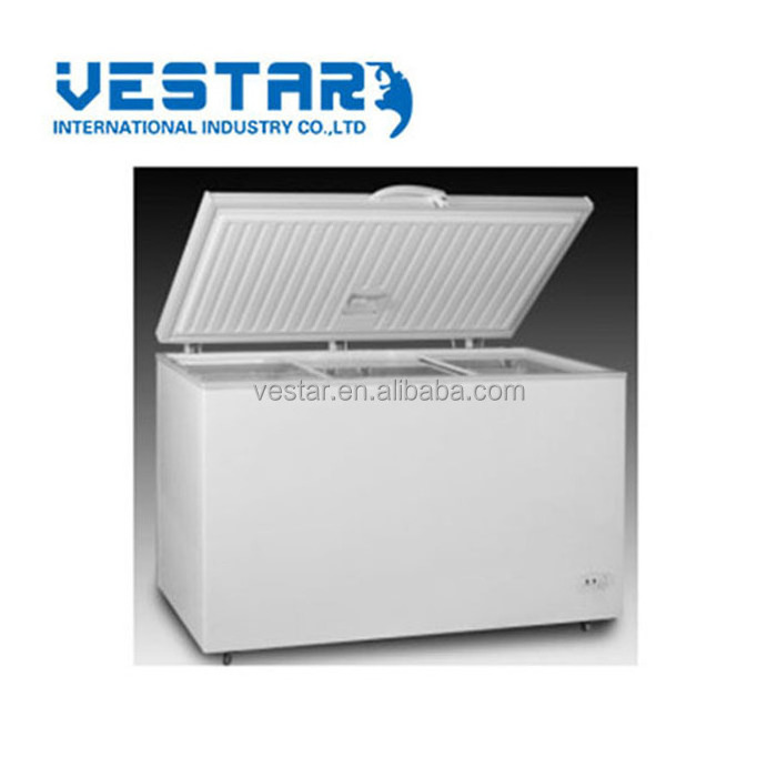 Static cooling system CE certifications glass door sliding chest freezer