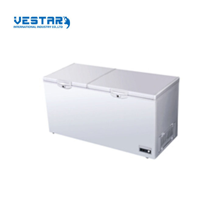 White door small chest freezer with lock