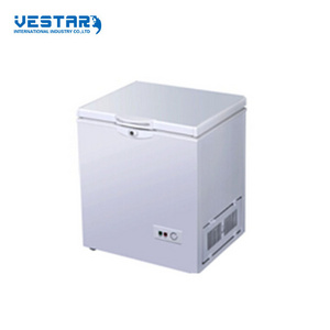 White door small chest freezer with lock