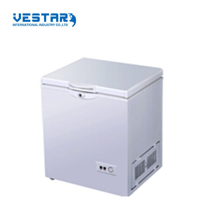 White door small chest freezer with lock