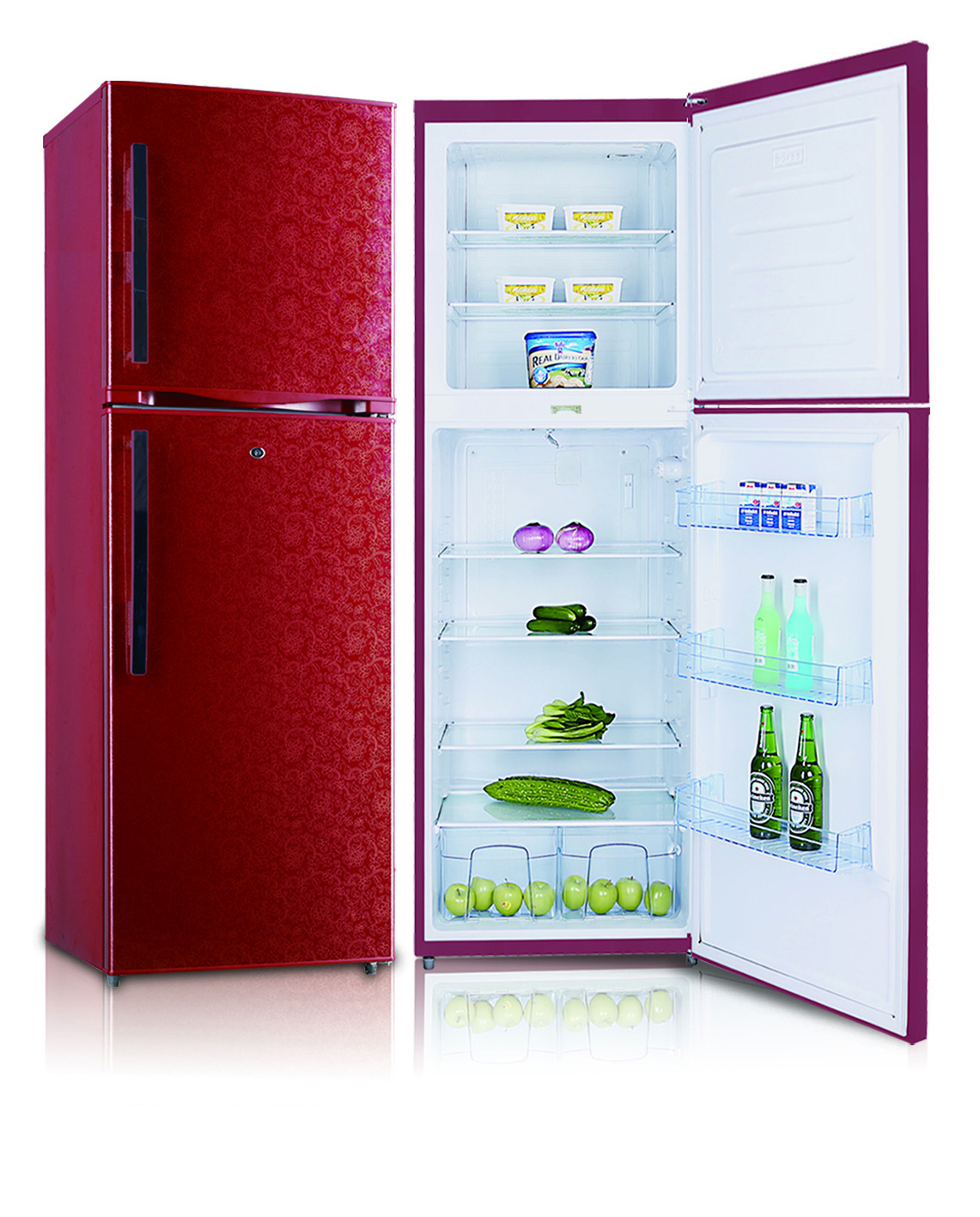 298L home appliance vegetable and fruit double door fridge refrigerator