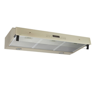 Commercial kitchen gold color range exhaust hood restaurant vented cooker hood in 600mm