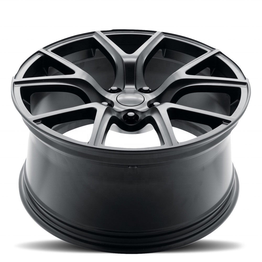 Matte Black Passenger car alloy wheel rims 20 inch 5*127