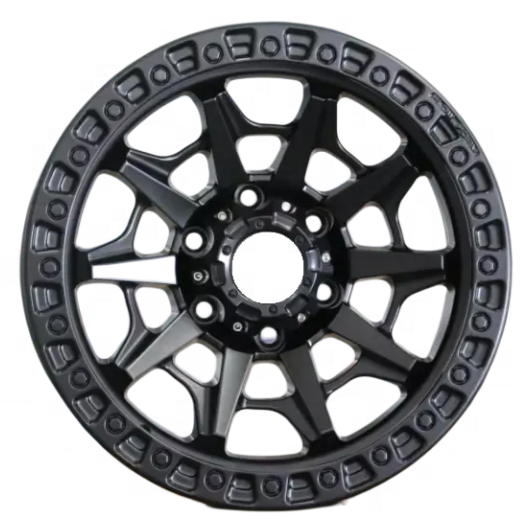 17 inch off-road vehicle suv wheel Matte black paint Anti-shedding wheels decorative rivets