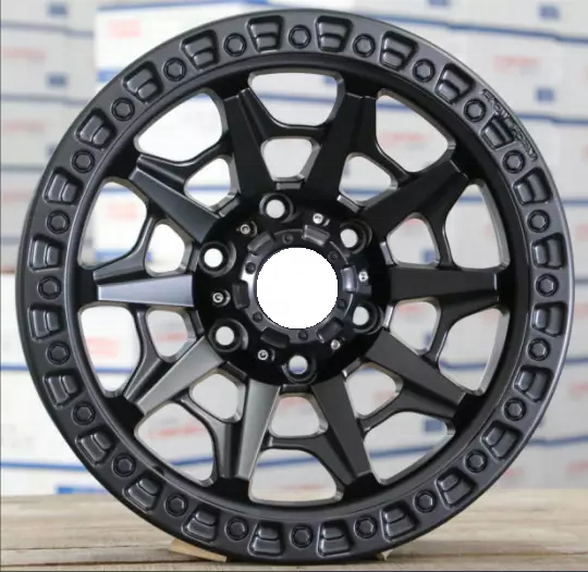 17 inch off-road vehicle suv wheel Matte black paint Anti-shedding wheels decorative rivets