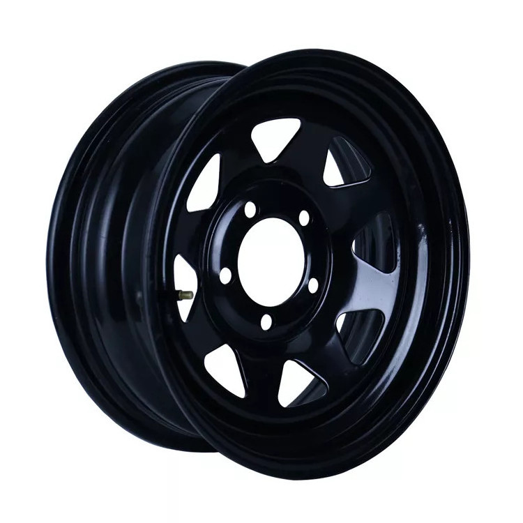 China Factory Cheap Price 16*7  PCD  6-139.7  ET 0   Light  Black STEEL RIM