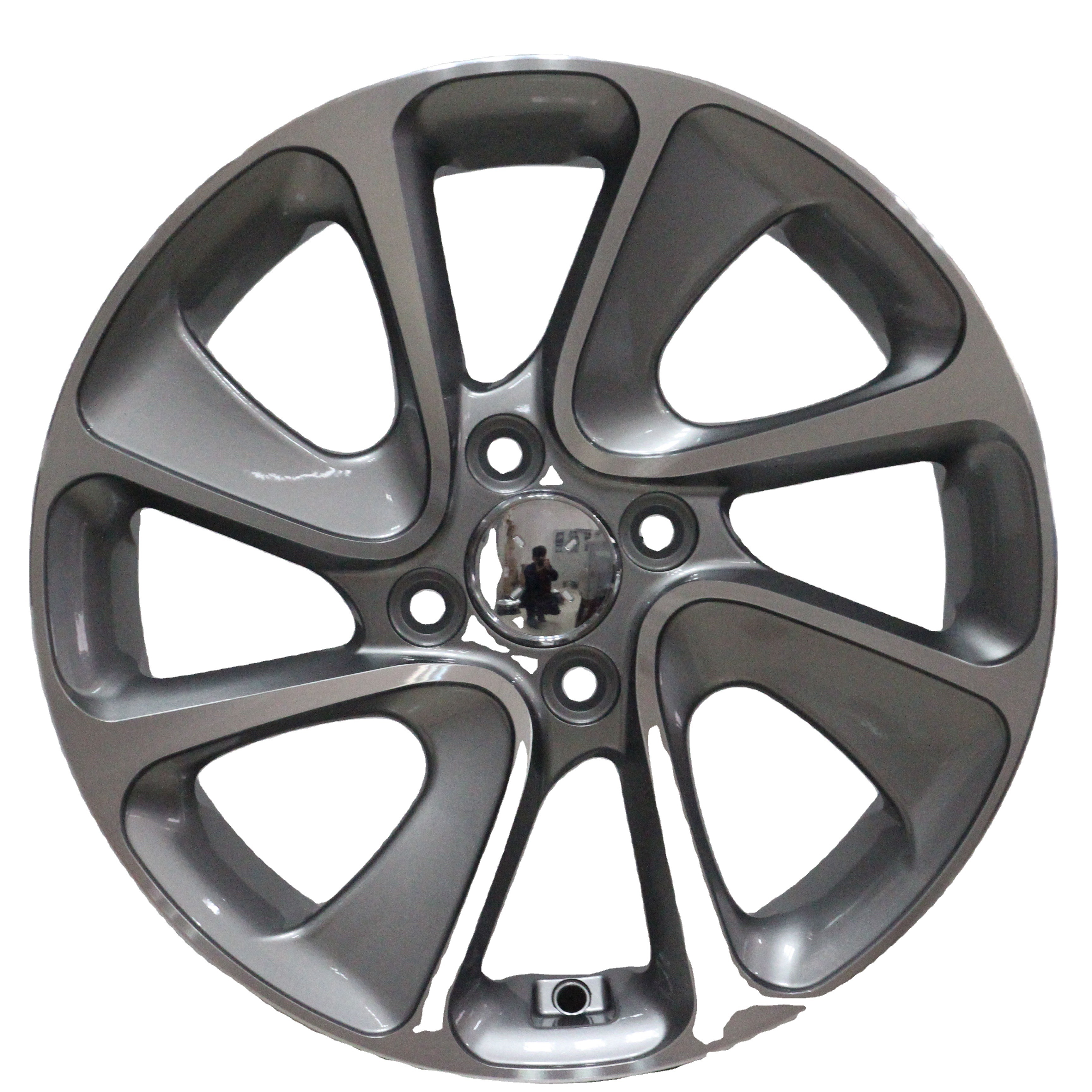 15 inch 4 lugs holes four V eight spoke design aluminum rims Casting or Forged mags passenger car alloy wheel for Hyundai Getz