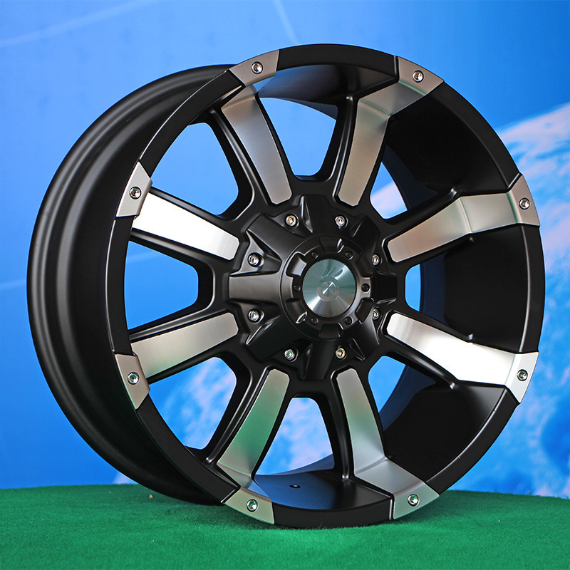 16 17 18 19 20 22 inch deep dish matt black color 5x139.7 concave alloy wheel 4x4 rims for SUV