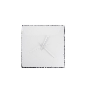 Design Heat Press Sublimation Square Slate Clock High Quality Cheap Price Popular Sell Customized Wall CLOCKS Living Room Needle