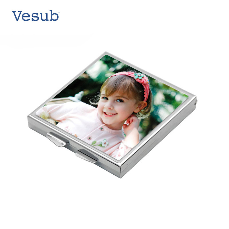 High Quality Cheap Price Popular Sell Customized Design Heat Press Sublimation Square Compact Mirror