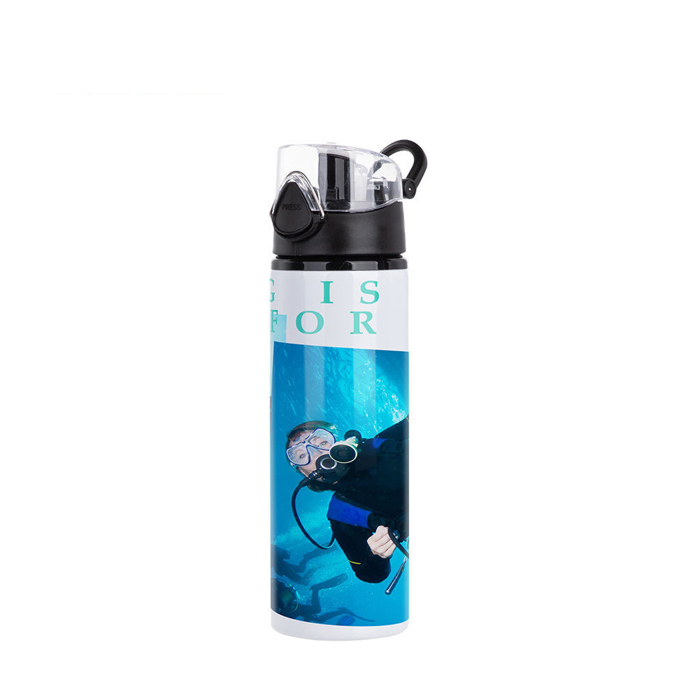 Sport Bottle Flask Sublimation Aluminum Water Bottle with Lid and Straw