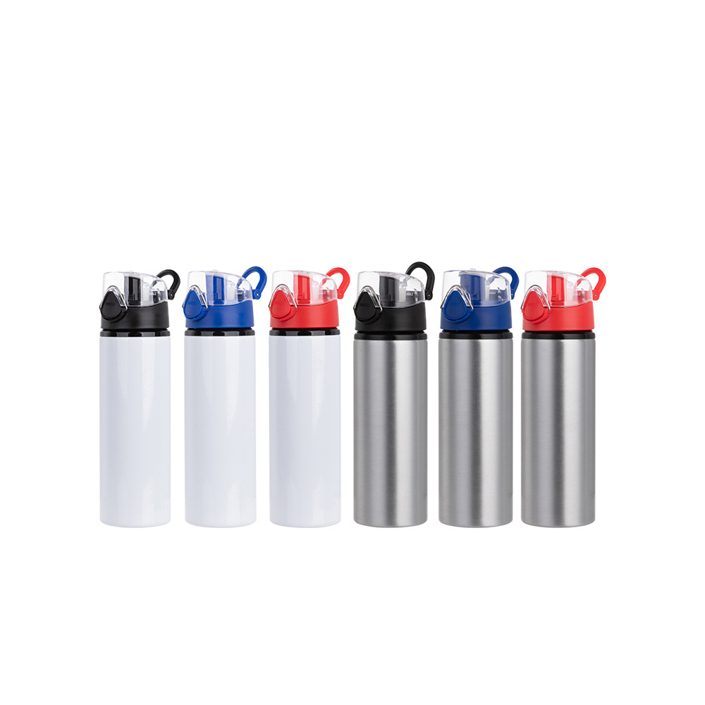 Sport Bottle Flask Sublimation Aluminum Water Bottle with Lid and Straw