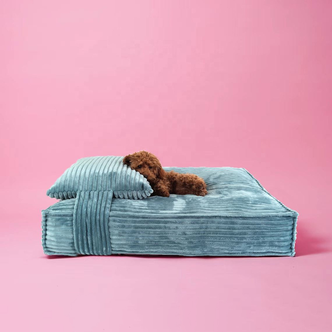 Wholesale Removable Cover Dog Sofa Pet Luxury Cat Bed With Pillow Corduroy pet dog pillow bed